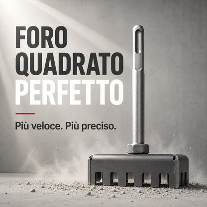 Fresa Quadrata SDS Plus per Foro Scatola 86 mm
