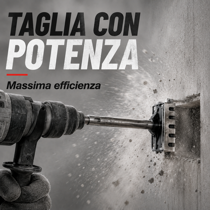 Fresa Quadrata SDS Plus per Foro Scatola 86 mm