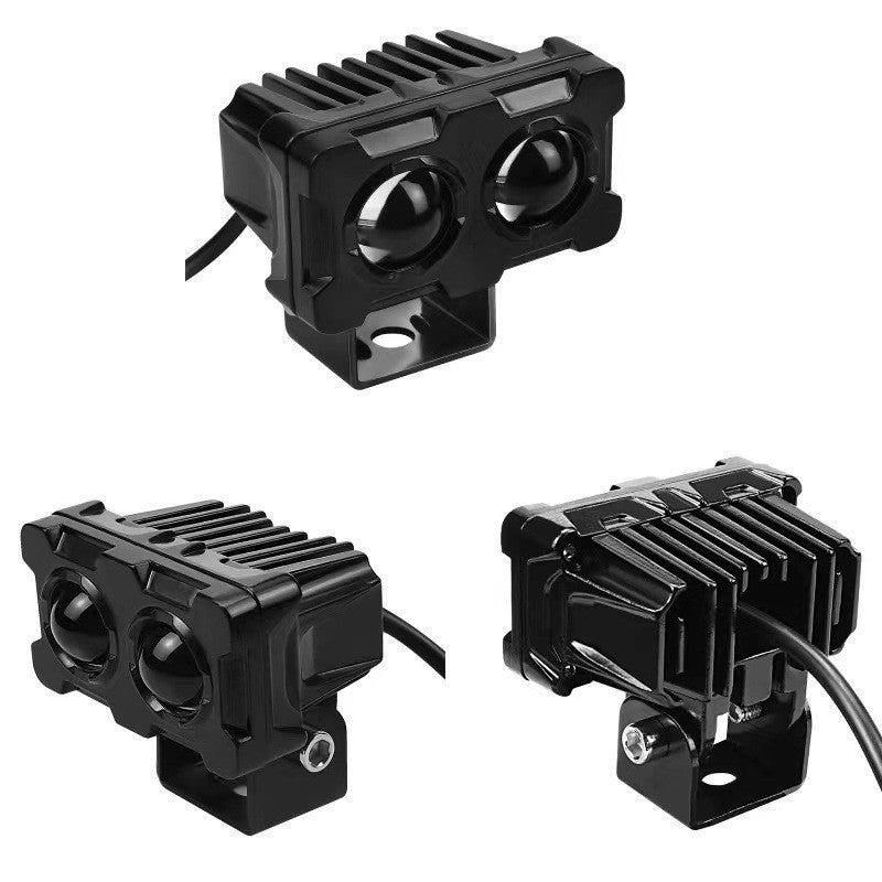 Faro LED quadrato a doppio chip con funzione fendinebbia, per moto, auto e ATV DC 12–24V.