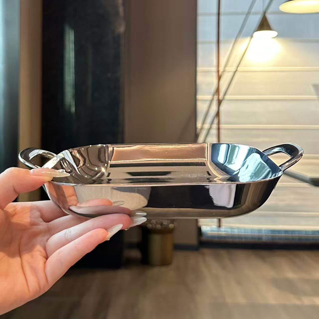 Piatto per Snack in Acciaio inox