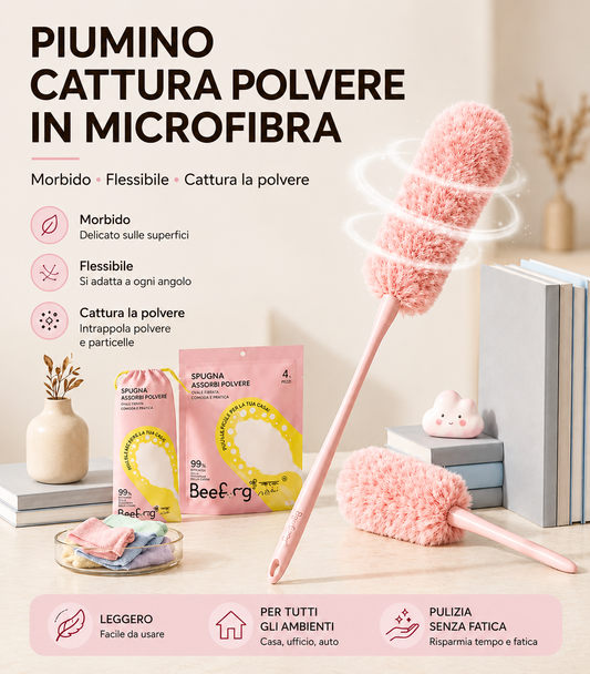 Bubble Duster – Il Cattura-Polvere Pastel Ultra Soffice per Scrivania e Fessure