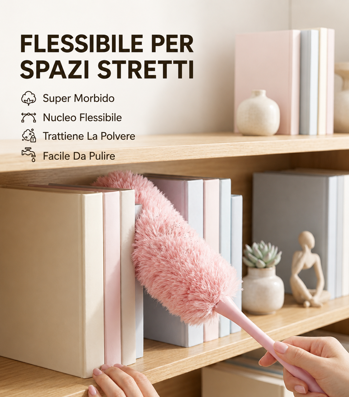 Bubble Duster – Il Cattura-Polvere Pastel Ultra Soffice per Scrivania e Fessure