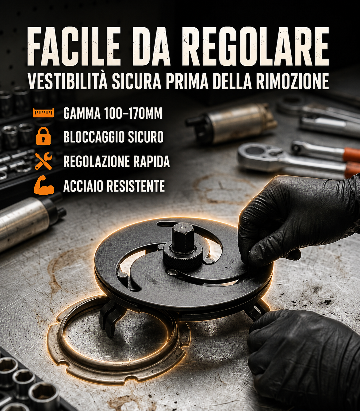🔧 Chiave per tappo serbatoio a 3 zampe