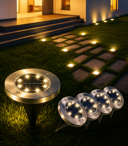 Faretti Solari da Giardino a LED Caldi da Interrare