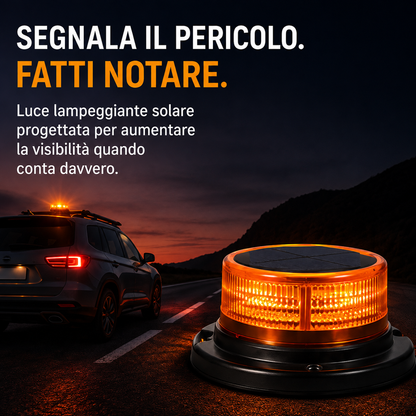 ✨Lampeggiante Solare Impermeabile Con Base Magnetica