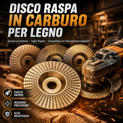 Disco Professionale per Scultura Levigatura e Sagomatura Legno