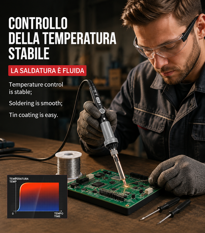 Saldatore Elettrico 100W Con Regolazione Temperatura Costante