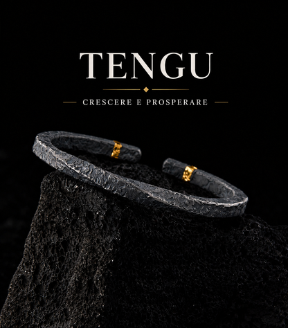 Bracciale Uomo Wu Teng Artigianale Nero