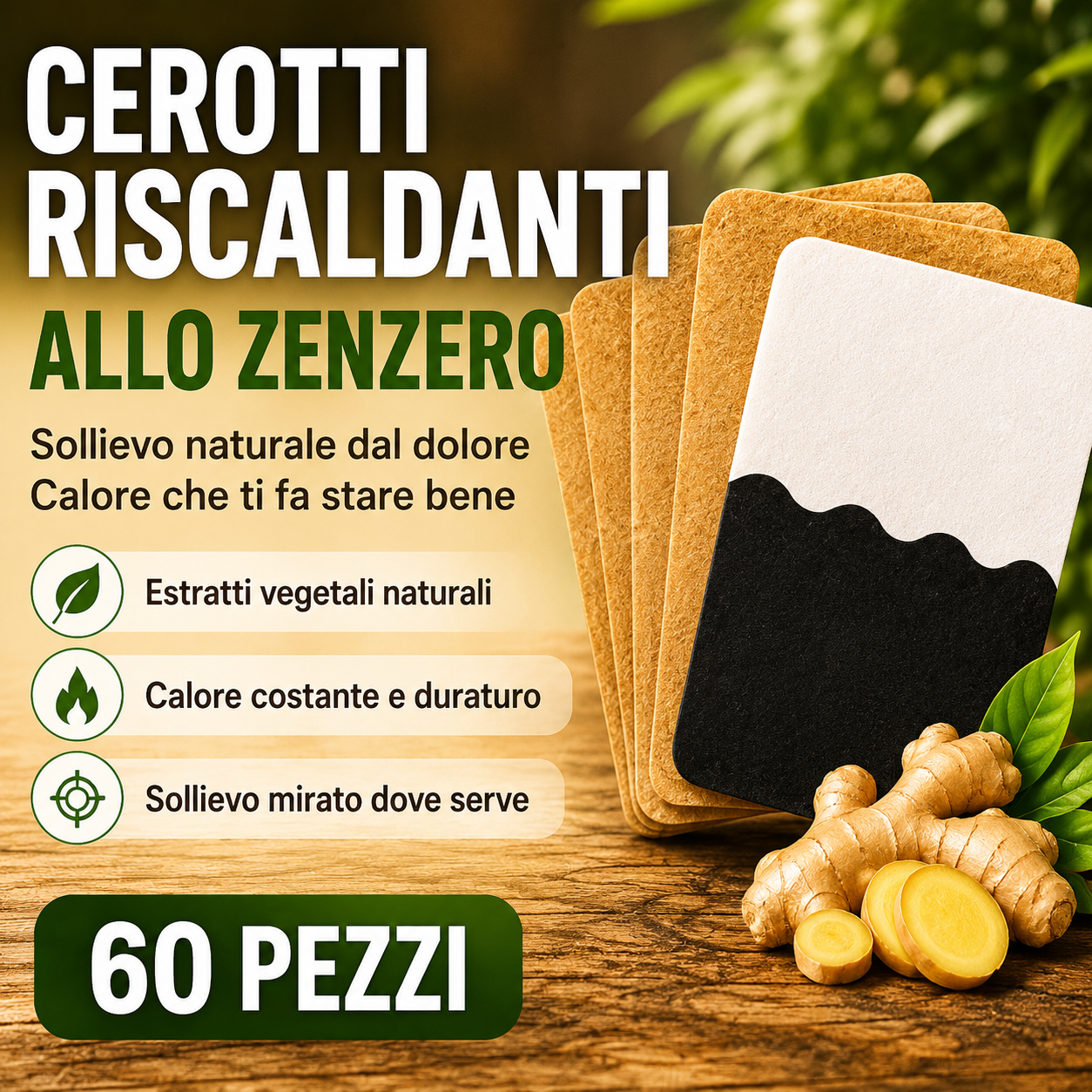 Cerotti allo Zenzero Antidolorifici