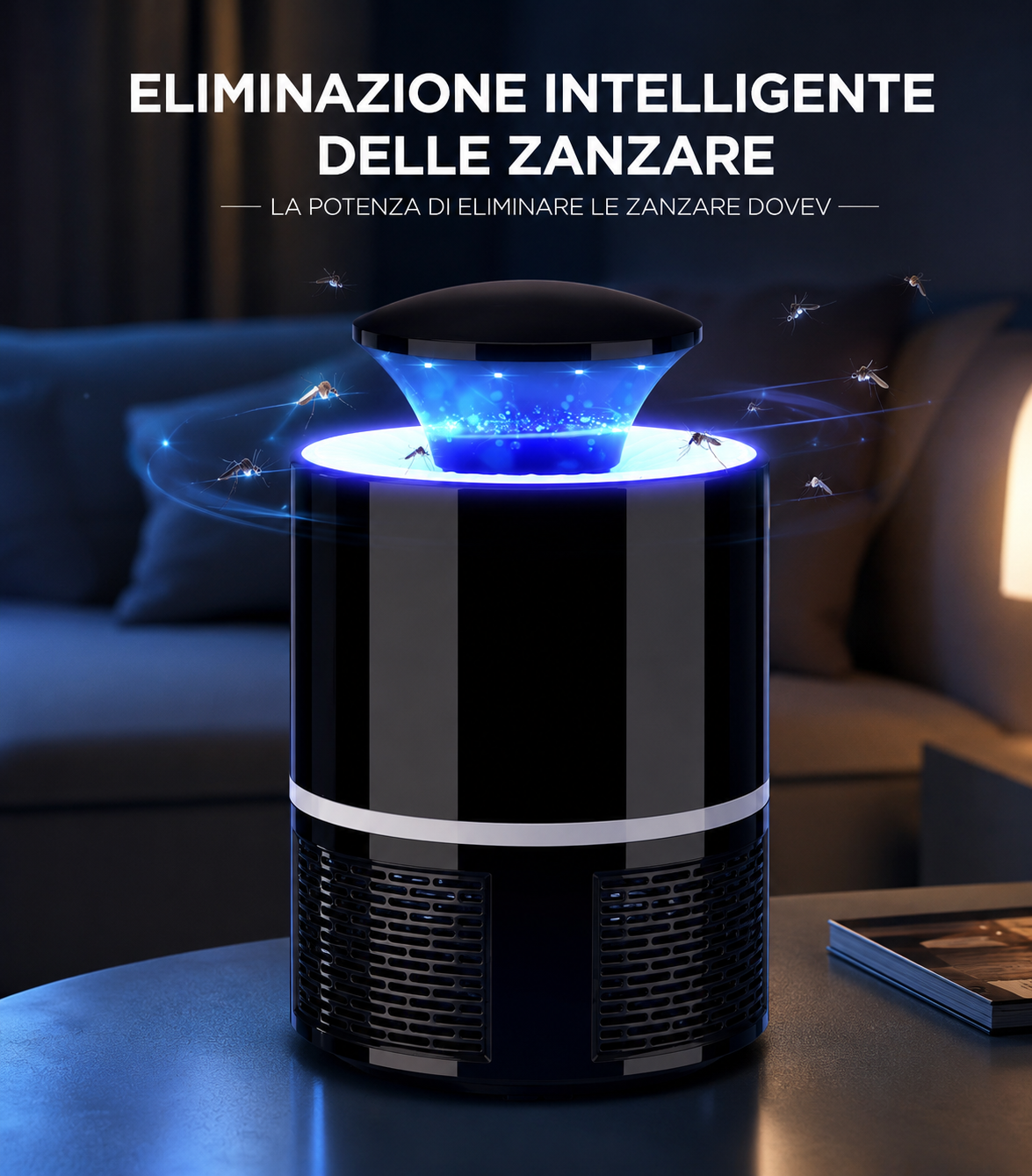 💥 Lampada Antizanzare Fotocatalitica LED Con Tecnologia Di Cattura 3D Biomimetica