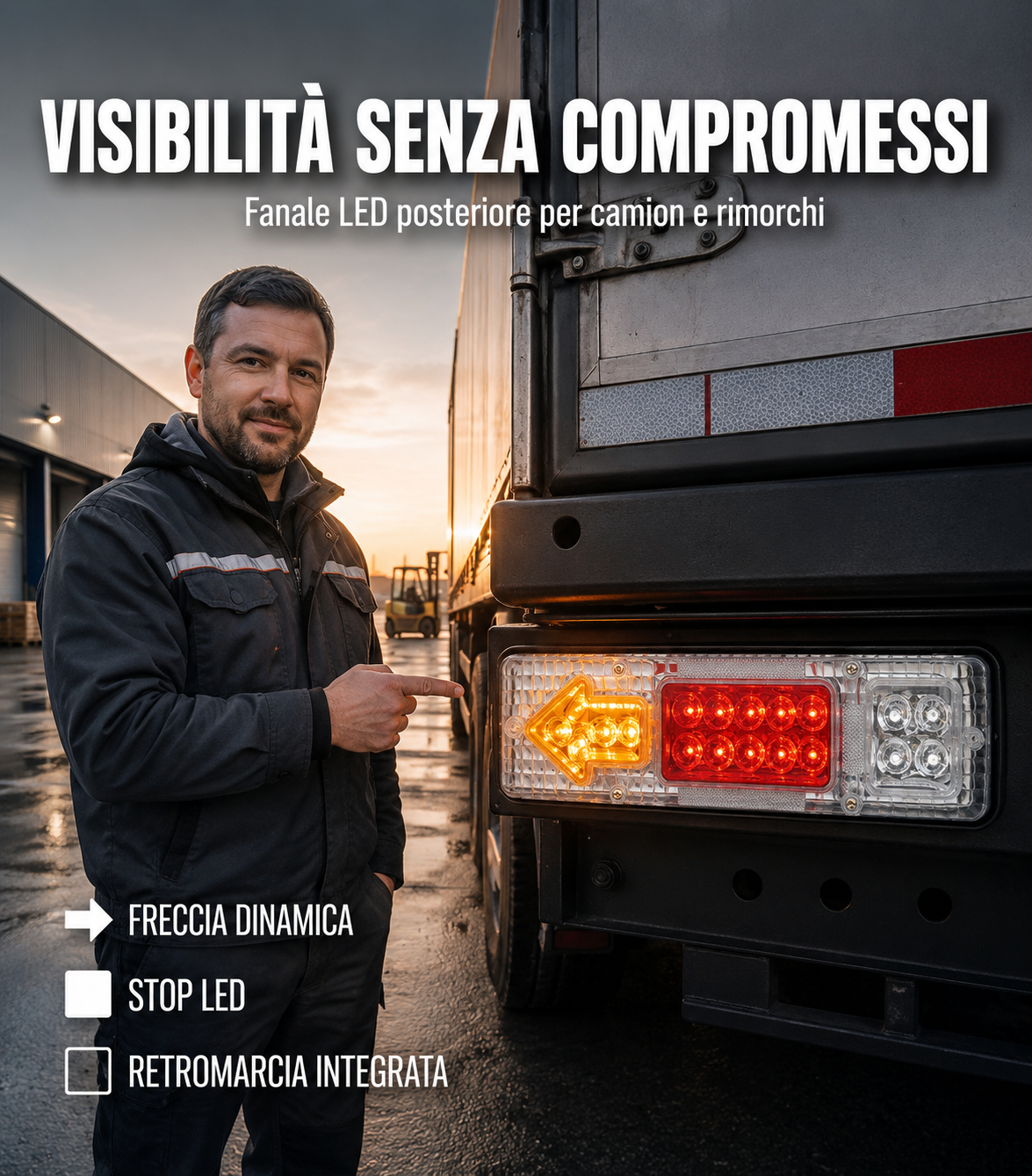 🚨 Fari Posteriori LED Camion 12V/24V