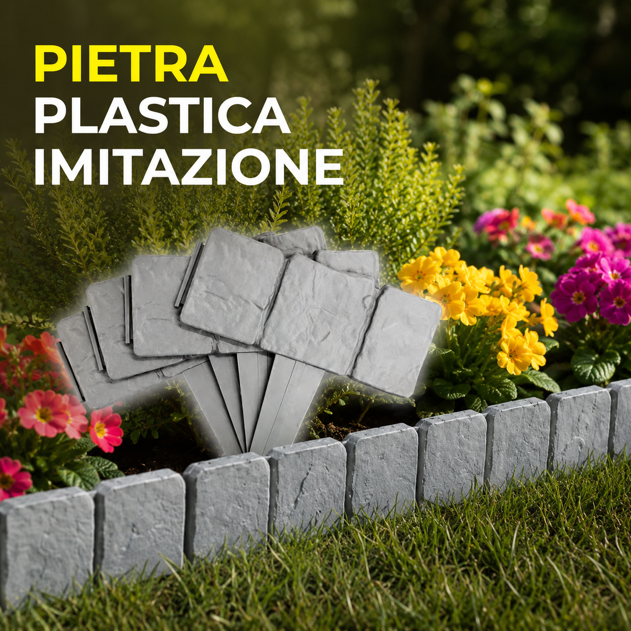 Recinzione da Giardino Effetto Pietra