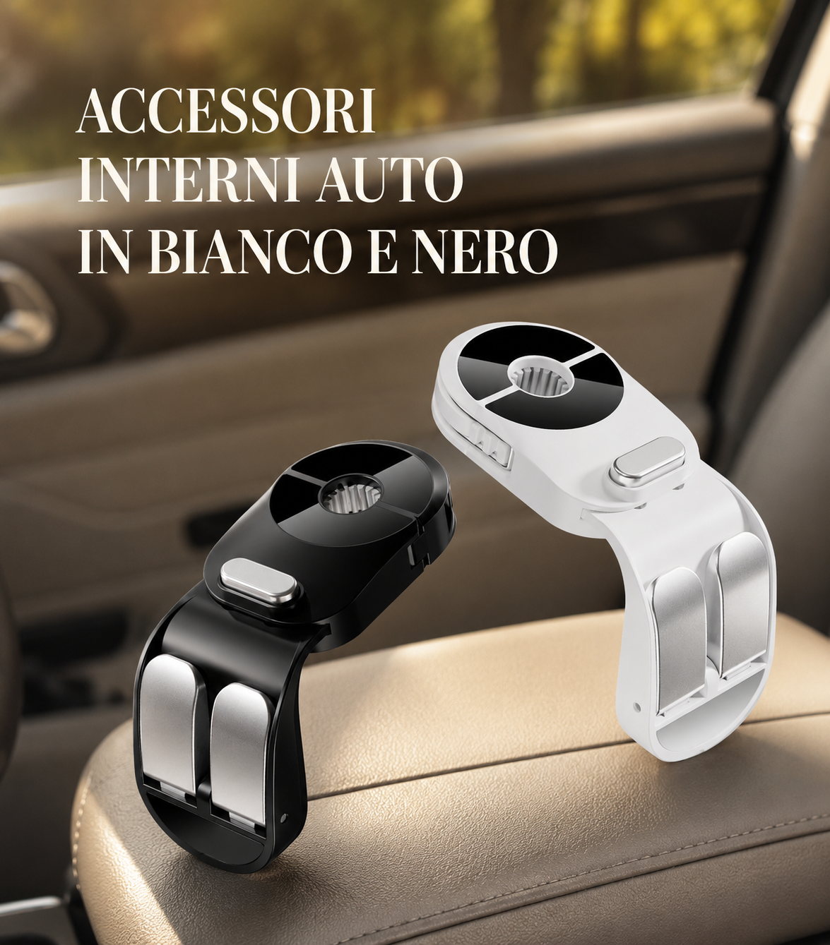 Gancio Sedile Posteriore Auto Girevole 360 Gradi Doppio