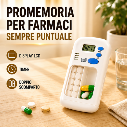 Portapillole Tascabile Intelligente Con Promemoria Giornaliero Allarme