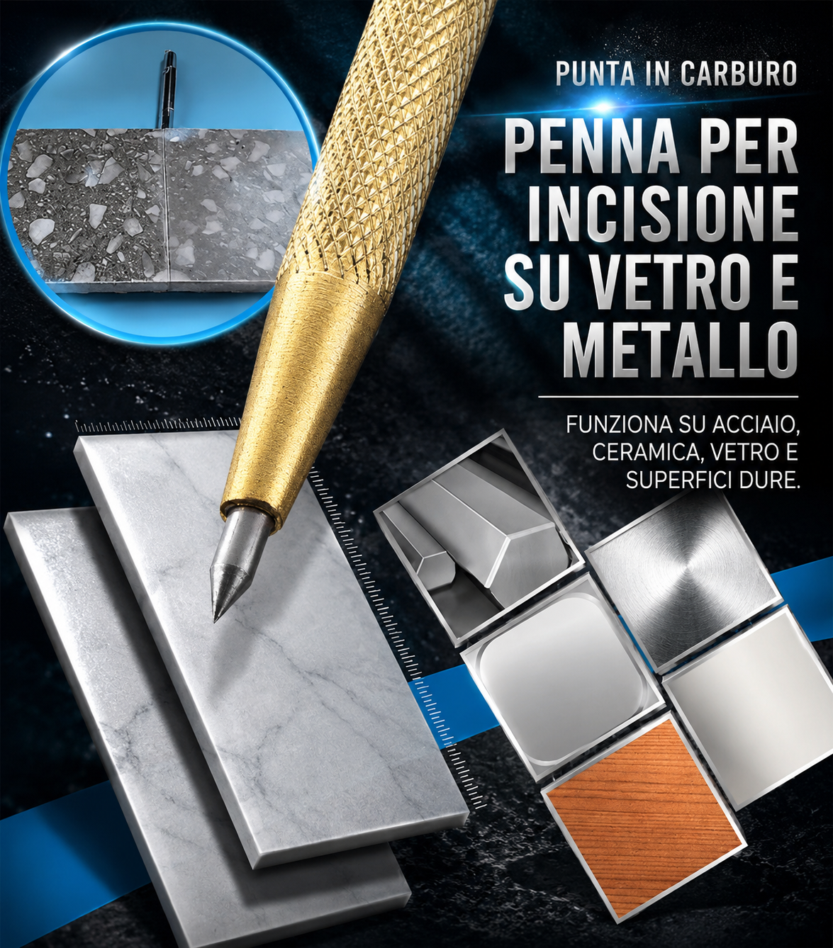 💥Penna da Incisione Metallo Vetro in Carburo [Sconto 30%]