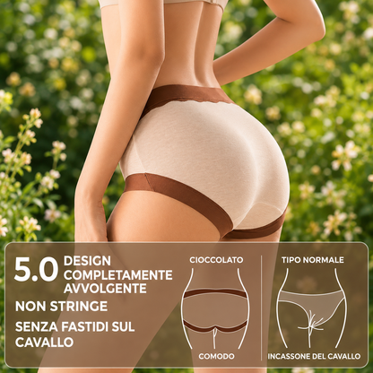 🍫 Confezione Regalo Intimo al Cioccolato – Dolce & Raffinato, Materiale in seta Tencel morbida e liscia, design aderente che valorizza le forme, Tecnologia antibatterica, antiumidità e protezione completa delle parti intime