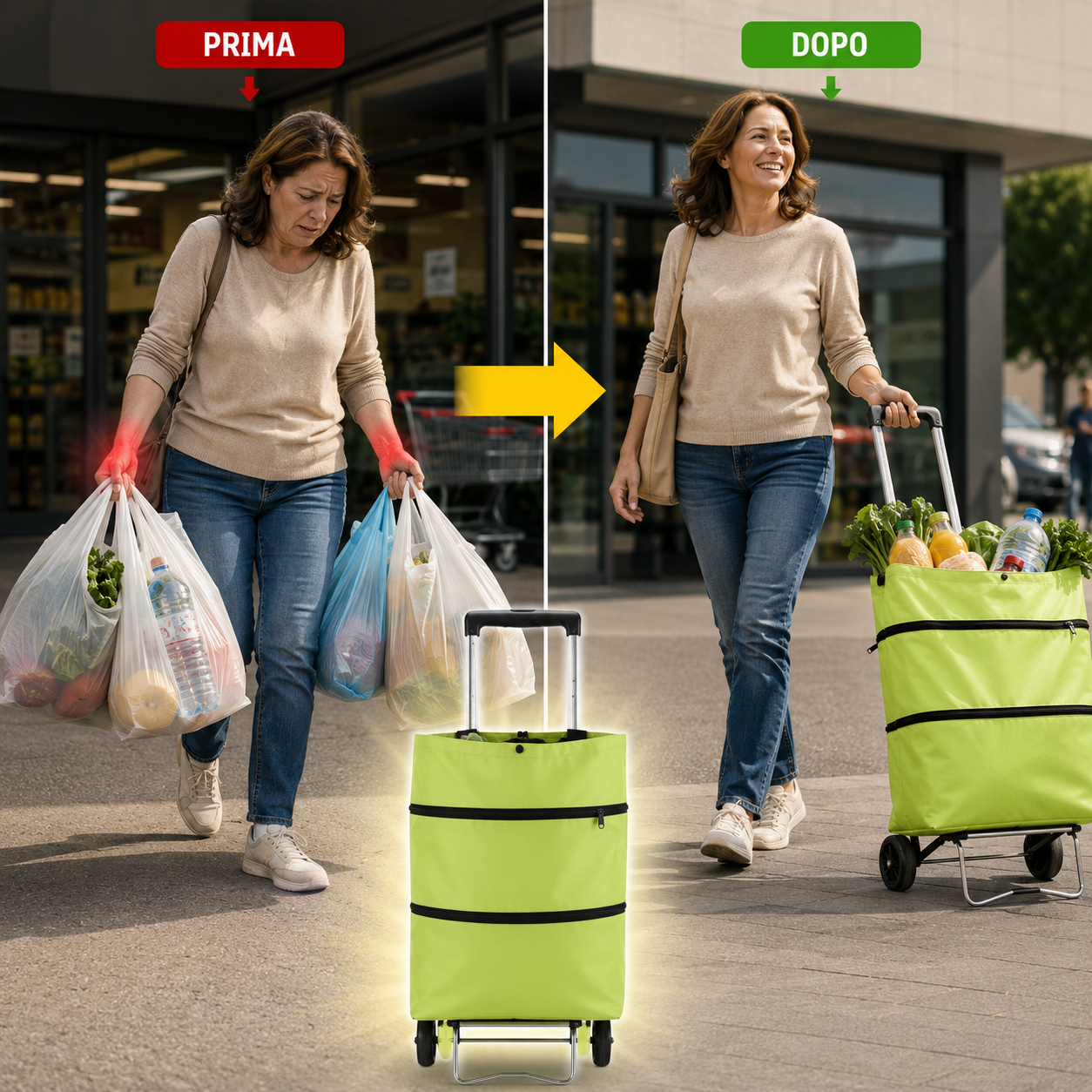 🛍️ BORSA SPESA CON RUOTE