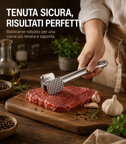 Batticarne Doppia Faccia Professionale in Lega di Alluminio Pressofuso