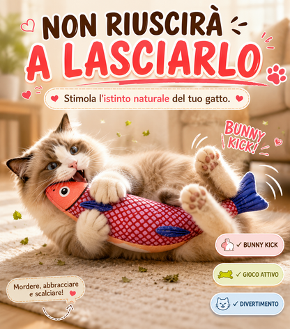 Gioco per Gatti Pesce in Peluche con Erba Gatta