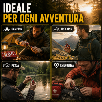 Kit di Sopravvivenza SOS Multifunzione Professionale Tascabile
