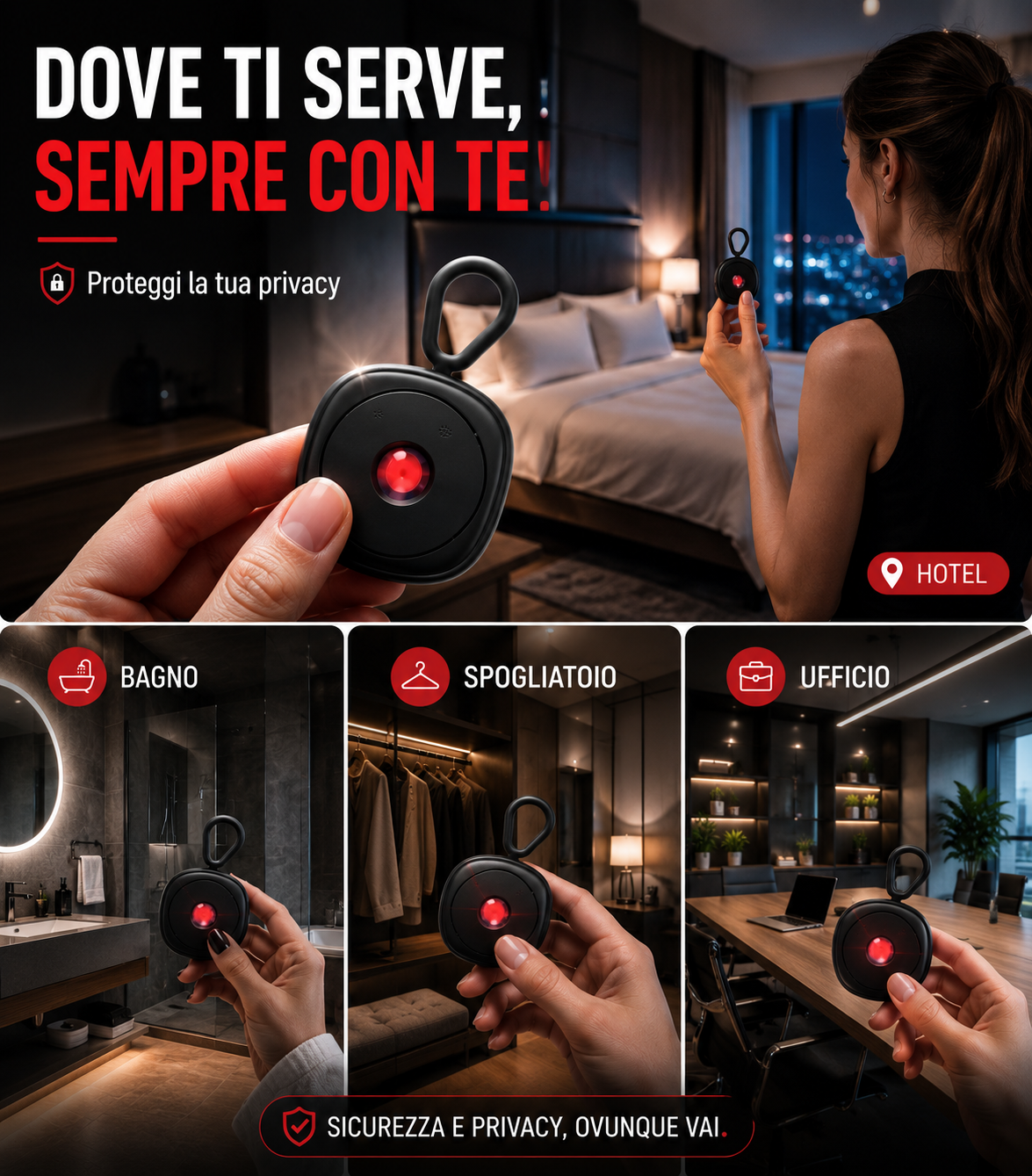 Rilevatore Mini Di Telecamere Nascoste A Infrarossi Anti-Spia