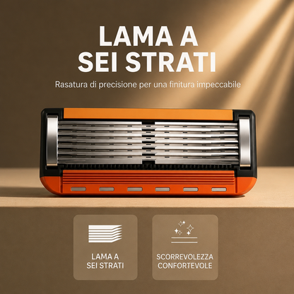 Rasoio Premium a 6 Lame – Delicato sulla pelle, senza irritazioni