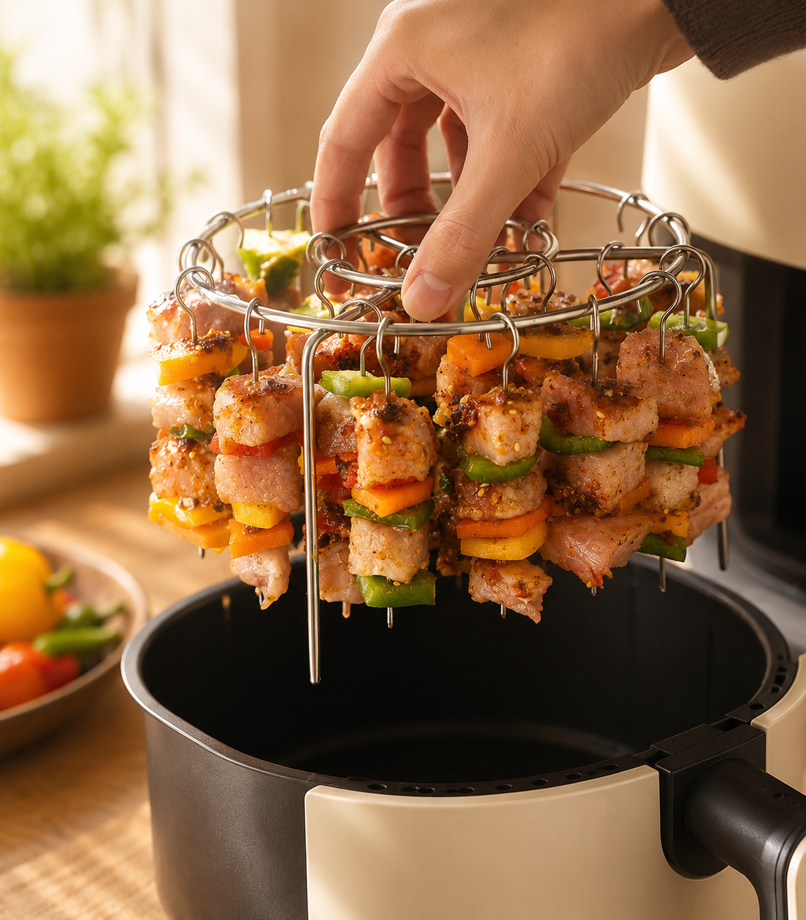Spiediniere Acciaio Inox Friggitrice ad Aria con Cottura 360 Gradi
