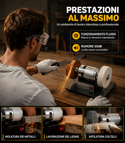 Smerigliatrice Industriale da Banco per Uso Domestico e DIY