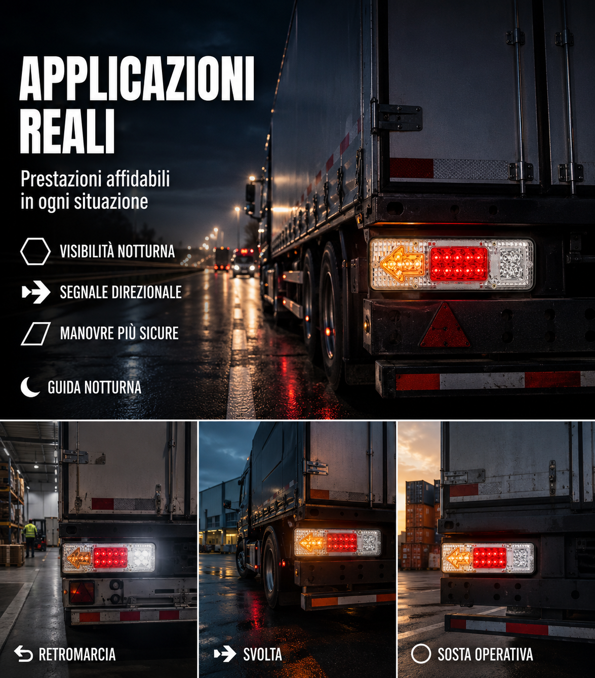 🚨 Fari Posteriori LED Camion 12V/24V