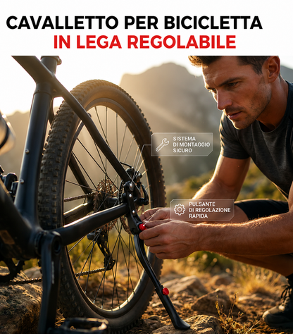 💥[Sconto 30%] Cavalletto per Bicicletta Regolabile in Lega