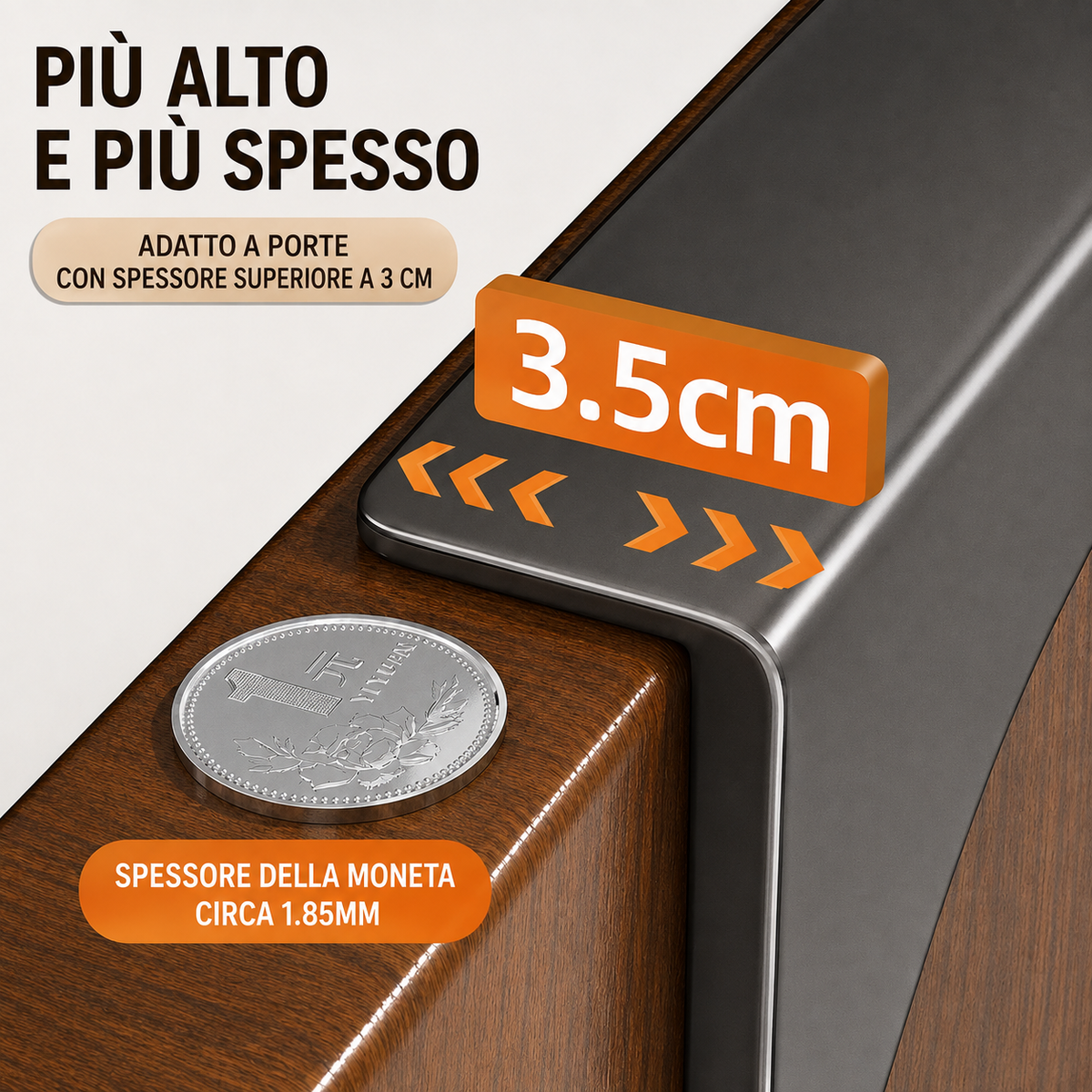 Appendiabiti Dietro Porta Senza Fori Alta Capacità di Carico