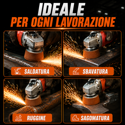 Mola Abrasiva a Tazza per Smerigliatrice Angolare – Per Ghisa, Acciaio Inox e Metalli