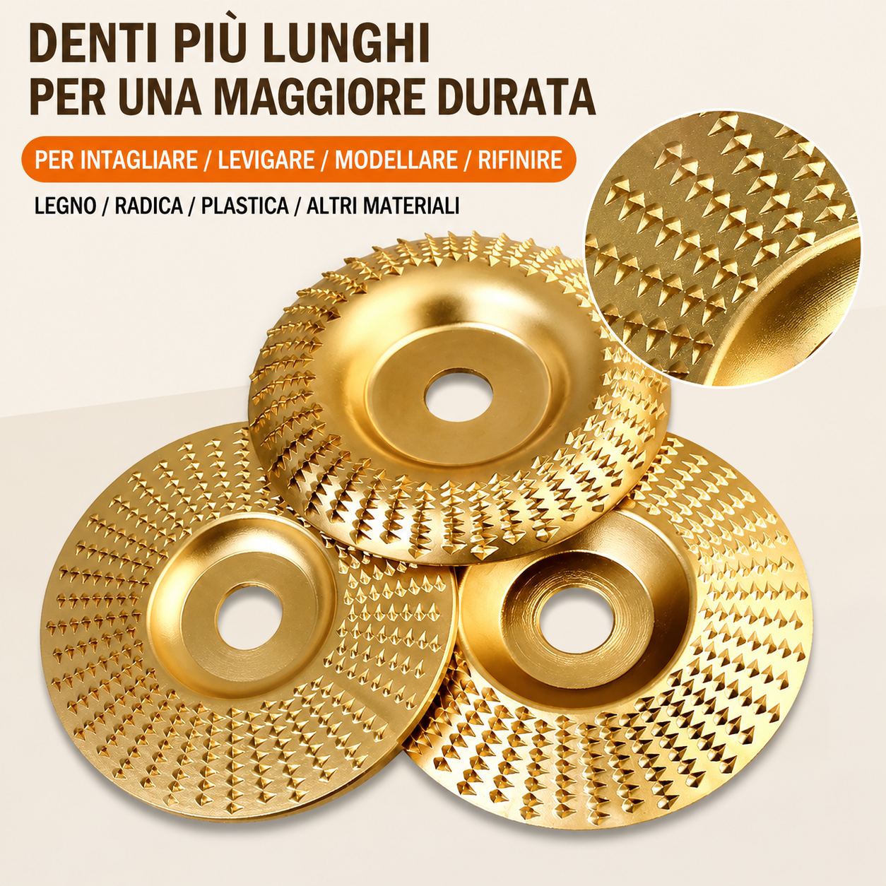 Disco Professionale per Scultura Levigatura e Sagomatura Legno