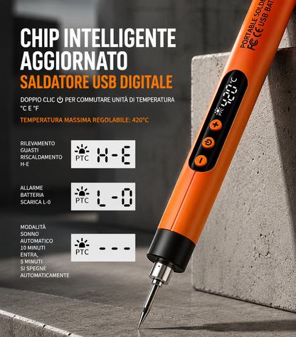 Saldatore Smart USB con Display Digitale