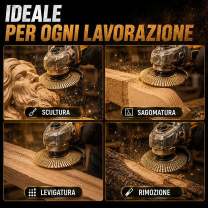 Disco Professionale per Scultura Levigatura e Sagomatura Legno