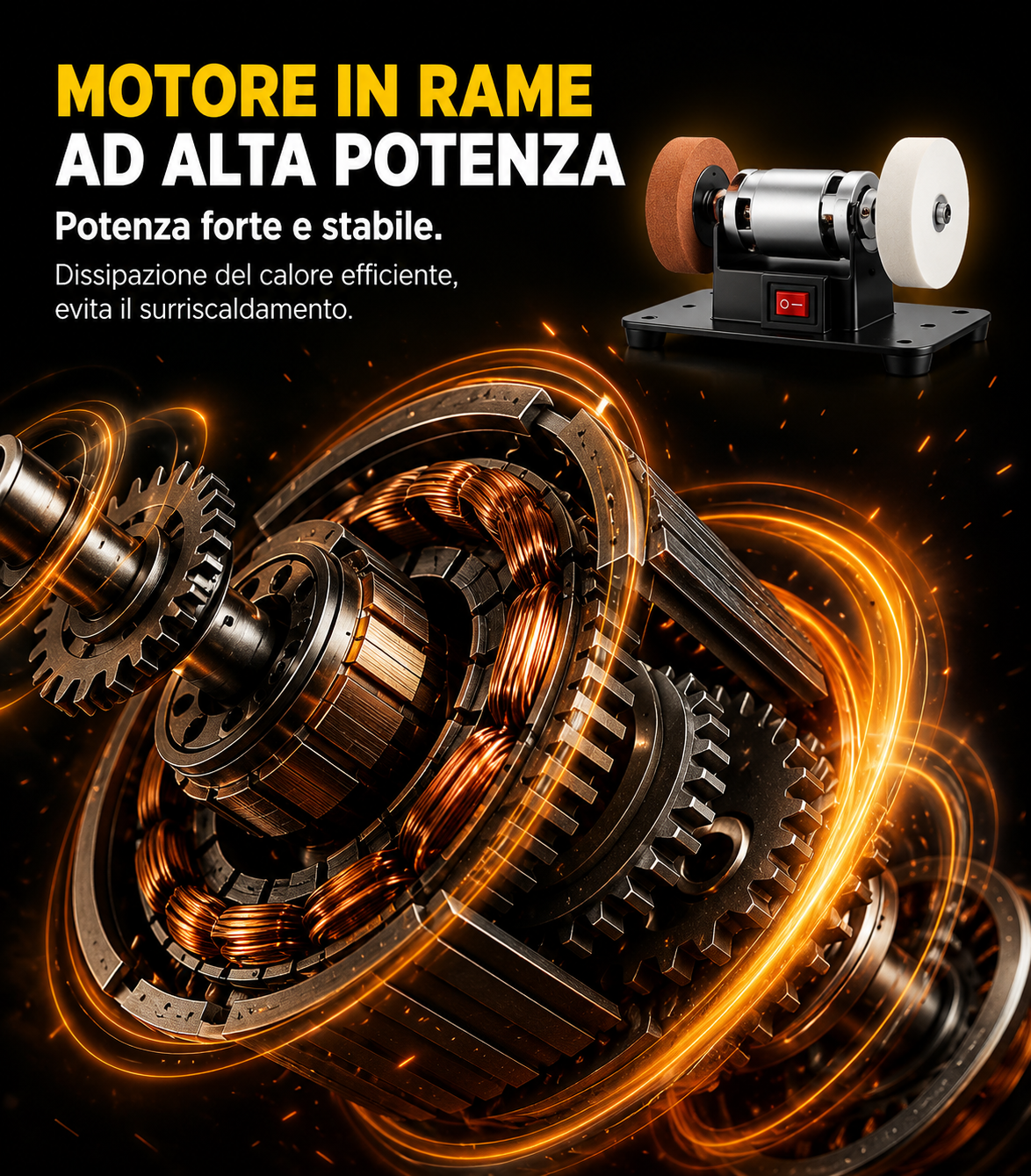 Smerigliatrice Industriale da Banco per Uso Domestico e DIY