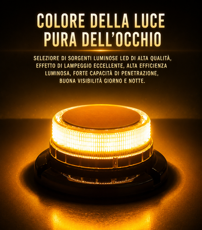 Lampeggiante solare impermeabile con base magnetica
