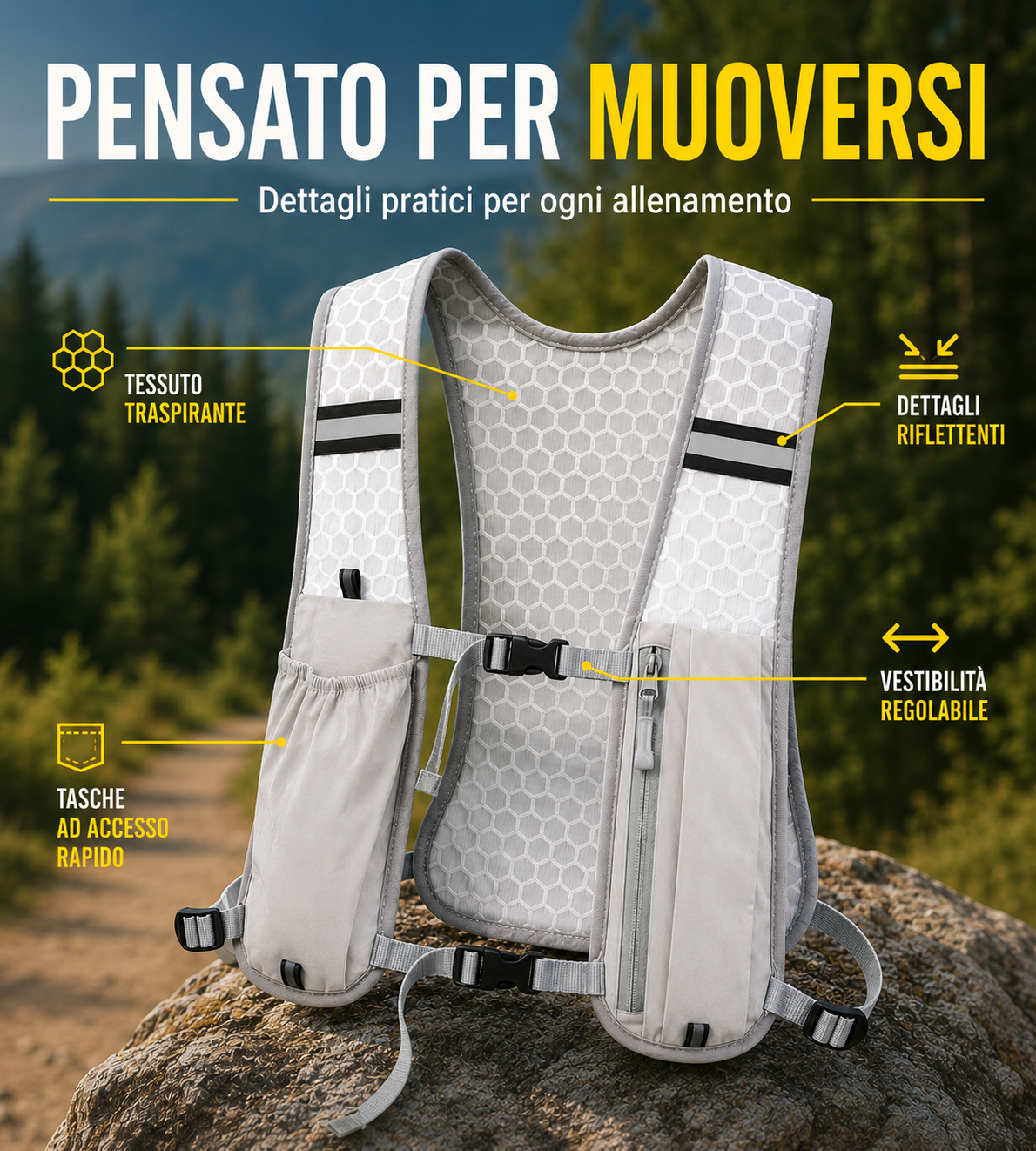 🏃‍♂️ Gilet Running Leggero e Traspirante