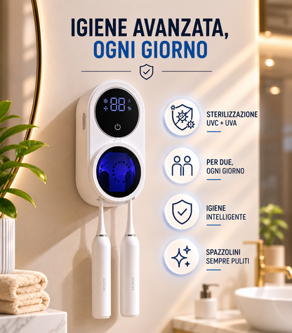 Sterilizzatore Portaspazzolino Automatico Intelligente con Sensore di Movimento