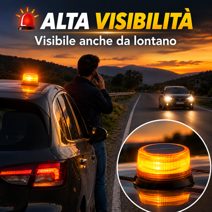 🚨Lampeggiante Solare Impermeabile Con Base Magnetica