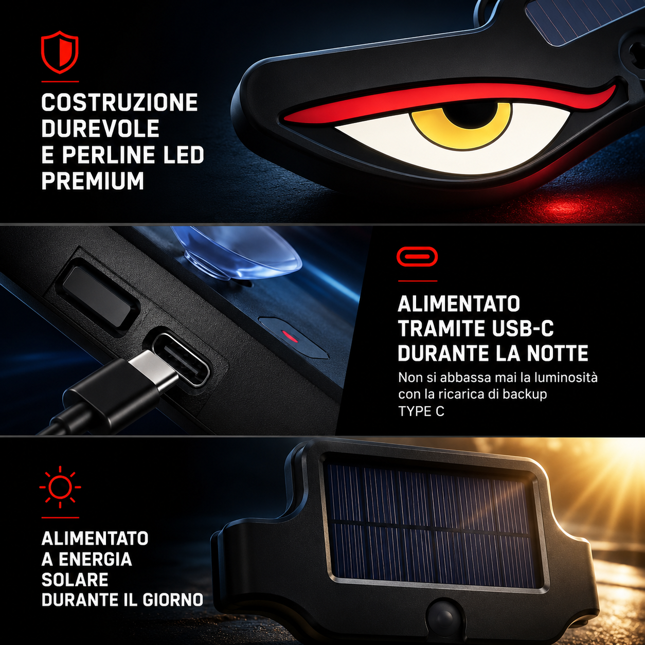 Luce LED da Cruscotto Occhi di Demone