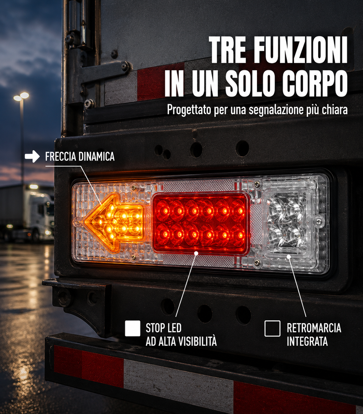 🚨 Fari Posteriori LED Camion 12V/24V