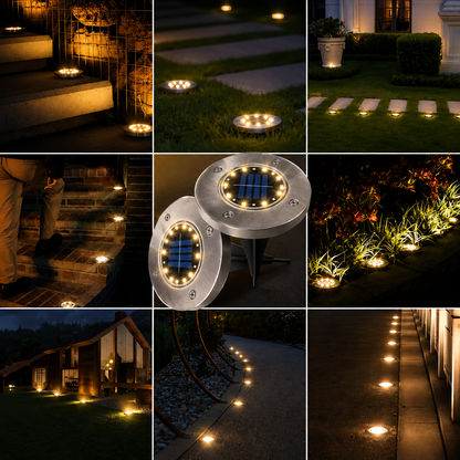 Faretti Solari da Giardino a LED Caldi da Interrare