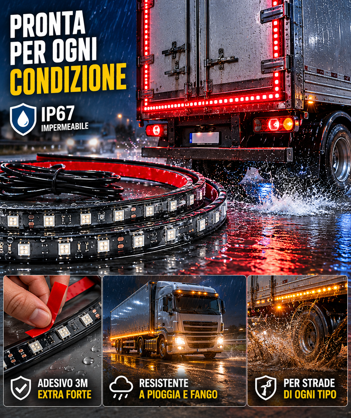 Striscia LED Camion Impermeabile in Silicone