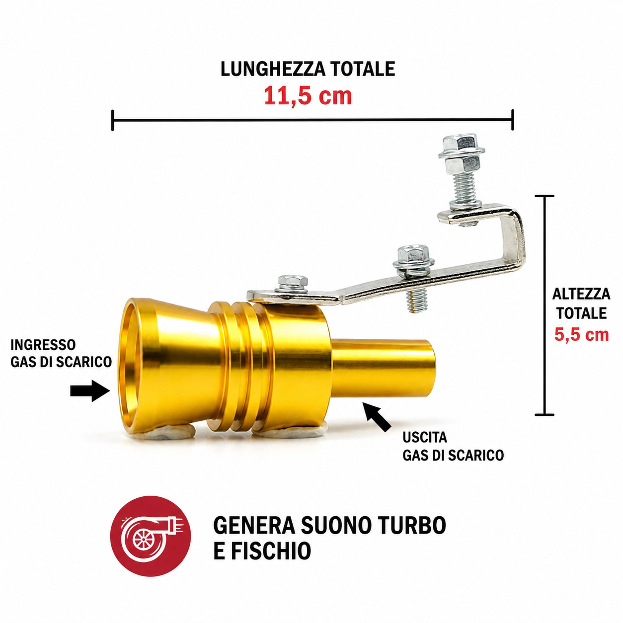 Fischetto per scarico auto modificato