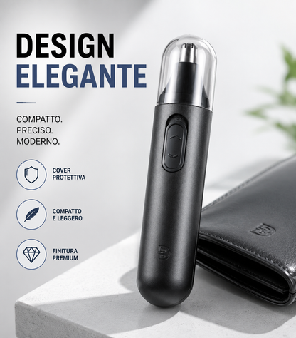 Trimmer per Naso e Orecchie – Rasoio Elettrico Multiuso 360° Portatile