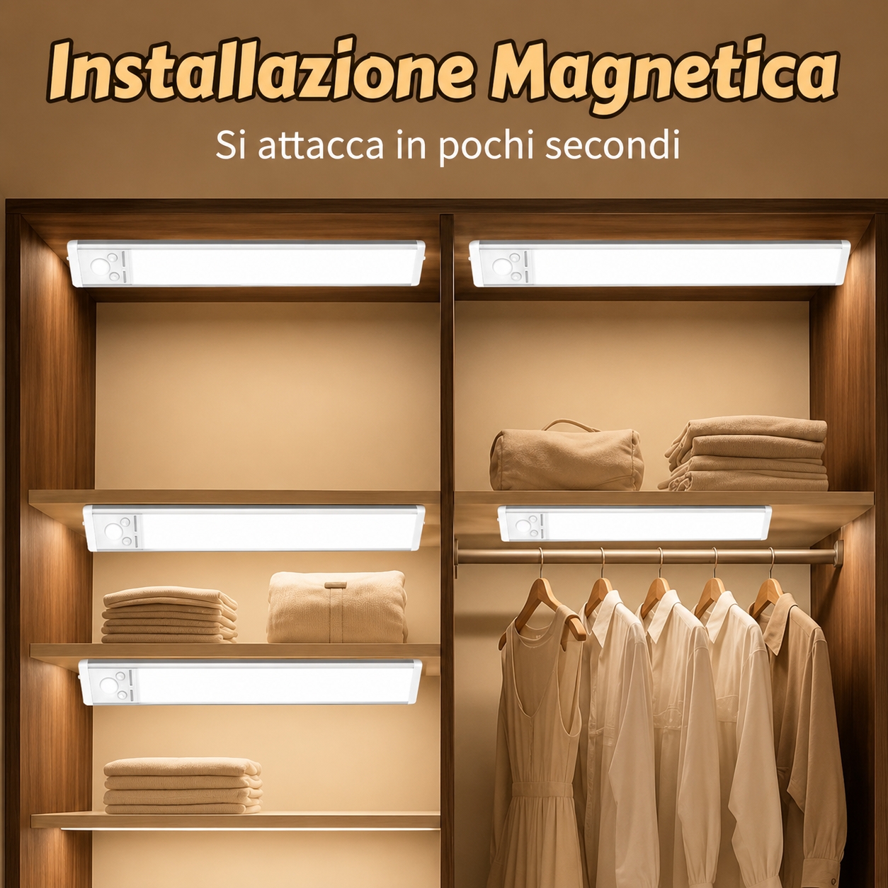 💡 LUCE LED INTELLIGENTE CON SENSORE DI MOVIMENTO | LUCE NOTTURNA AUTOMATICA