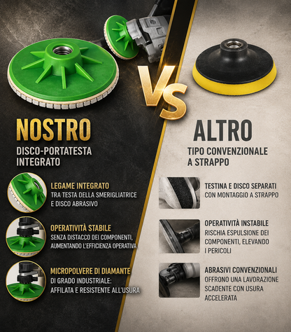 Disco diamantato per smussare e lucidare piastrelle