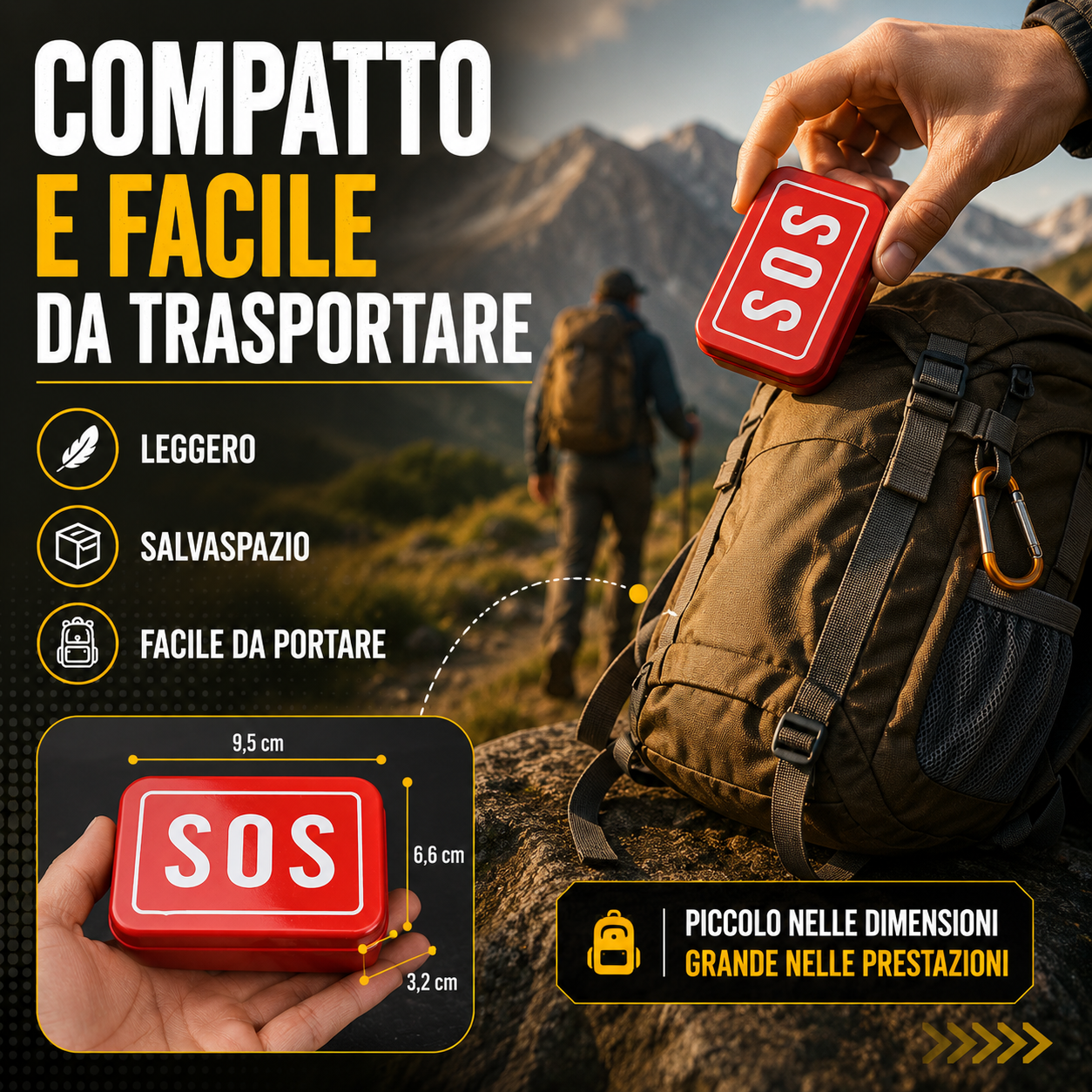 Kit di Sopravvivenza SOS Multifunzione Professionale Tascabile