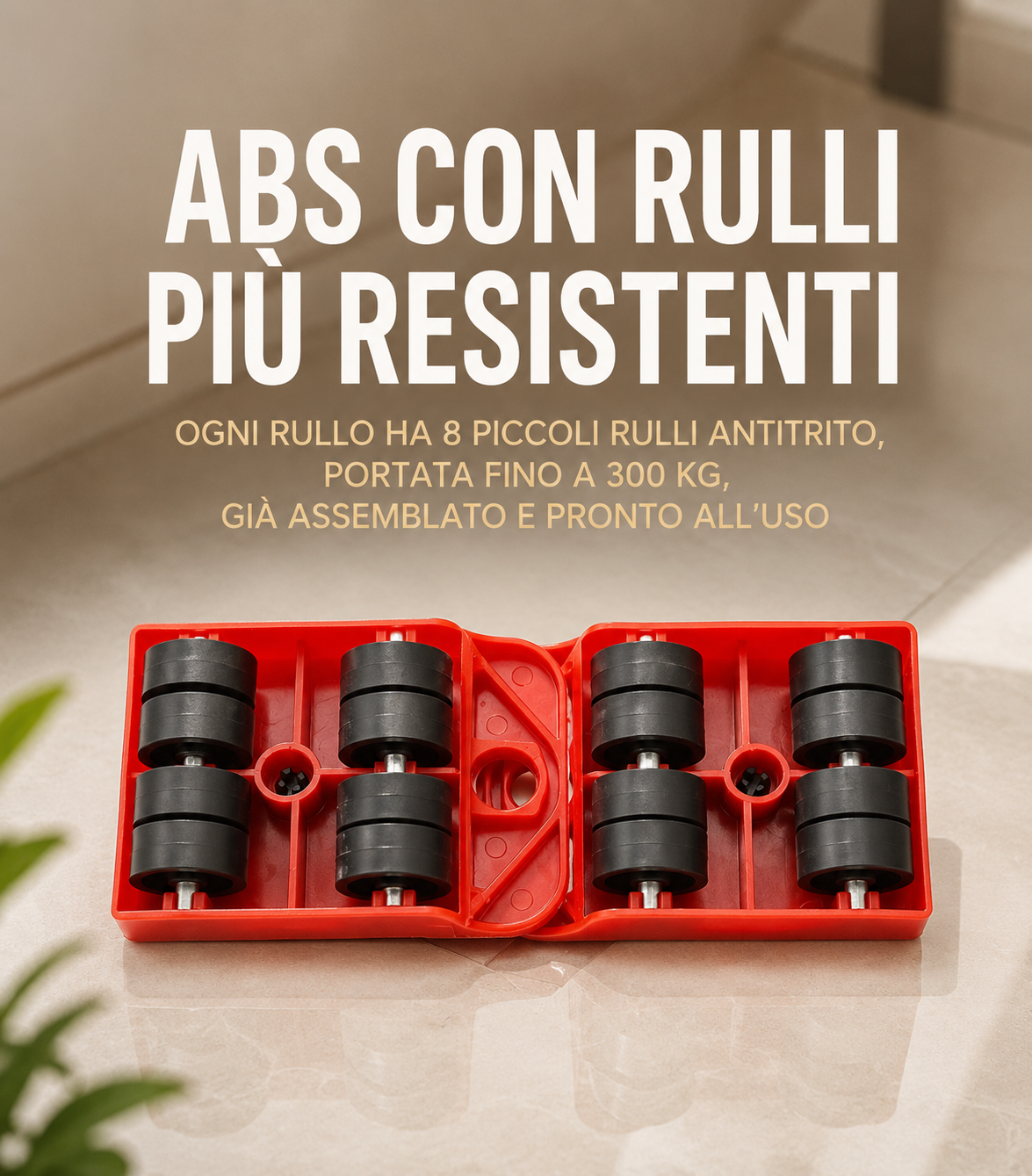 💥 Kit Sollevatore Per Mobili Pesanti Con Ruote Girevoli 360 Gradi